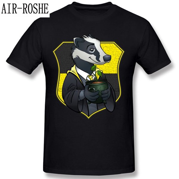 

cool t shirt men tees cotton fabric short sleeve male casual summer autumn clothes hufflepuff printed sport hooded sweatshirt hoodie