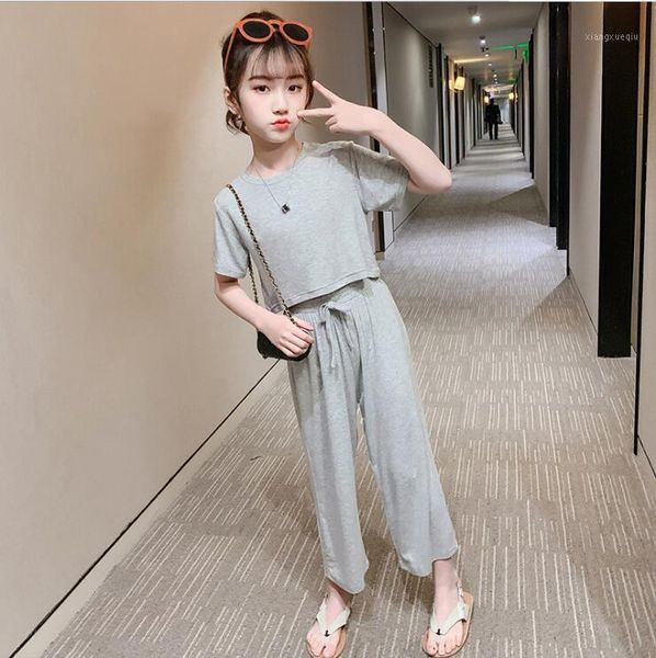 

kids clothes girls summer clothing sets short sleeves cotton +pants tracksuit boutique children clothes outfit 2 pcs sets1, White