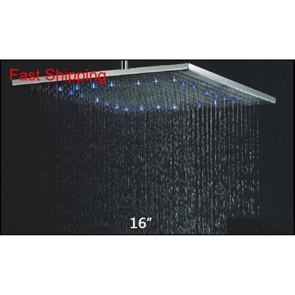 

new arrival stainless steel(304) 16 inch brushed nickel overhead led rainfall jllddt bdefight
