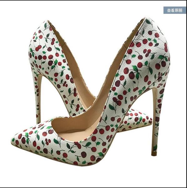 

fashion heels printing classic bottom bottoms high heels leopard print wedding pumps dress womens womens shoes size 34-44, Black