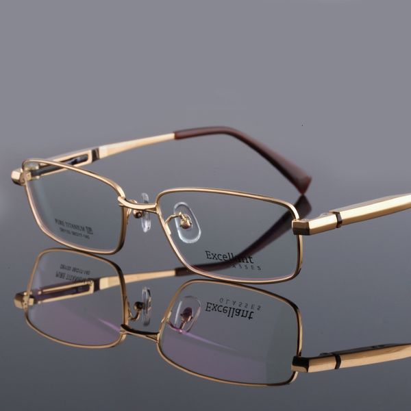 

brassium man clear gold glasses frames male oversized spring shear breed pure titanium lens liquid glass for optic, White;black