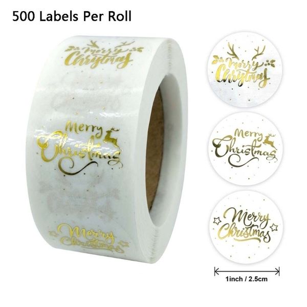 

newgift открытки прозрачные рождественские наклейки envelope мерри 500pcs круглая печать этикеток 6