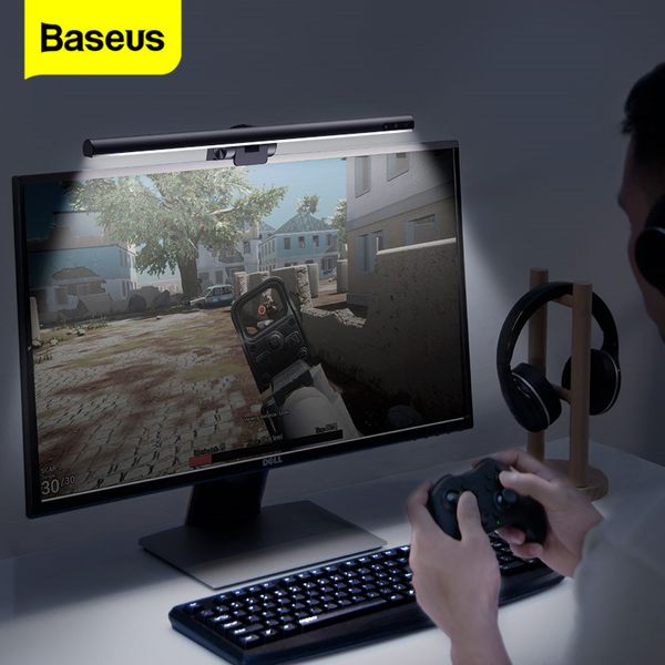 

baseus led desk lamp dimmable office computer screenbar eye-caring table lamp for study reading screen monitor hanging light bar 1020