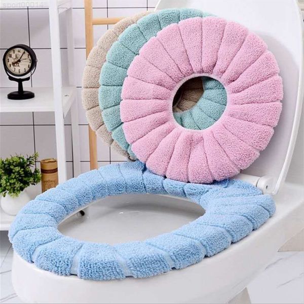 

colorful home decoration cushion universal warm soft washable toilet seat cover accessories