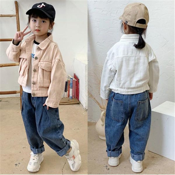 

jackets 2021 girl boy fashion big pockets spring autumn girls kids casual coats children outfits1, Blue;gray