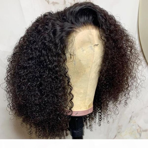 

4x4 short bob lace front human hair wigs 150% afro kinky curly human wig pre plucked bleached knots remy mongolian lace bob wig, Black;brown
