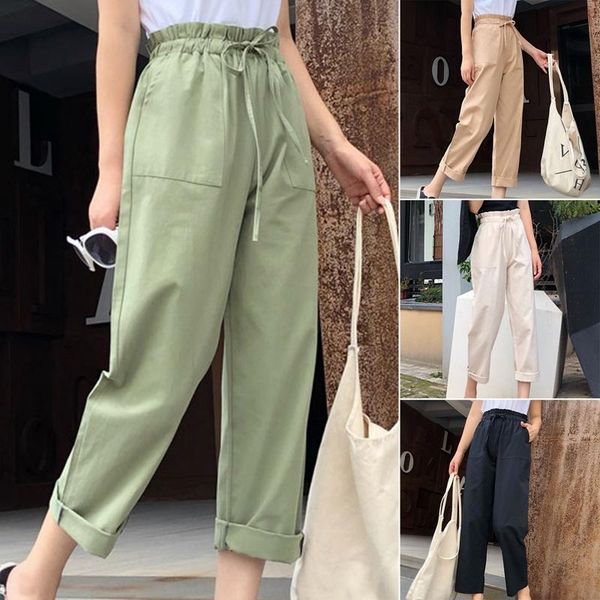 

casual pants new korean version of harem pants wide loose bf wind casual high waist wide leg trousers women, Black;white