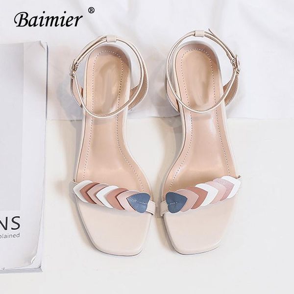 

2020 fashion women high heels sandals square toe slingback shoes women open toe platform high heels1, Black