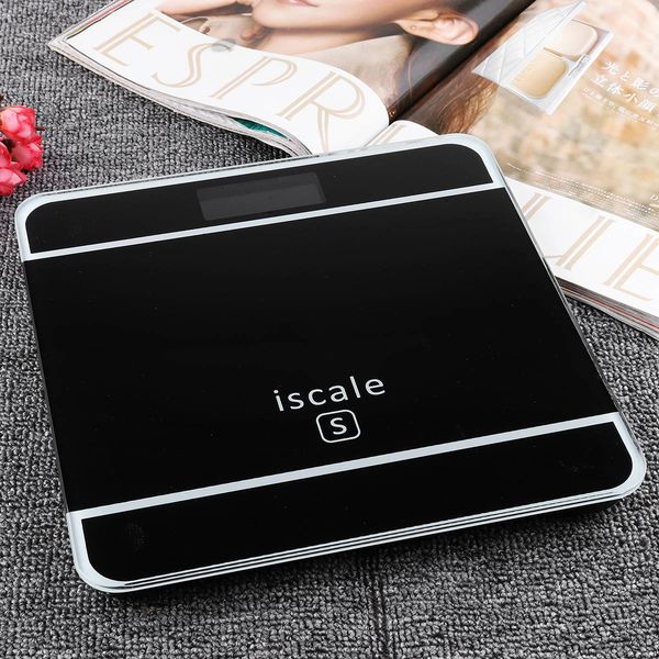 

lcd electronic digital tempered glass 180kg body weight scale - gold