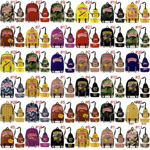 

26styles backwoods камо серый черный ziplock рюкзак backwoods камо серый черный ziplock сумки 3pcsset wmtzoj pets2010