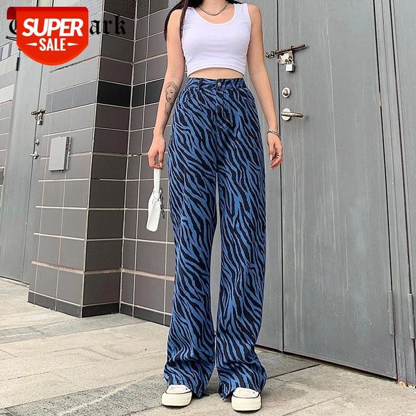

goth dark 90s streetwear aesthetic gothic pants e-girl wide leg high waist fashion zebra printed loose joggers women trousers #df64, Black;white