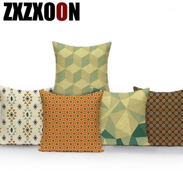 

cushion/decorative pillow decorative throw pillows case cotton linen sofa home decoration geometric cushion cover for living room pillowcase