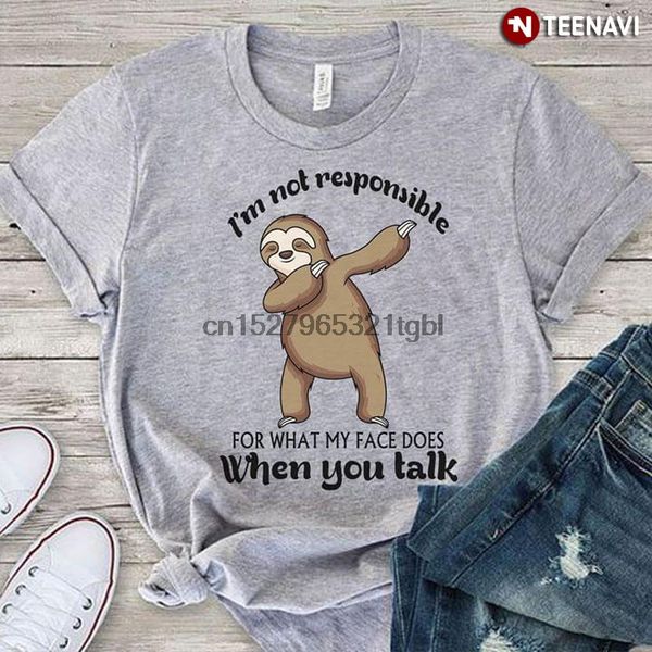 

im not responsble sloth dabbing for what face does when you talk t-shirt sport hooded sweatshirt hoodie