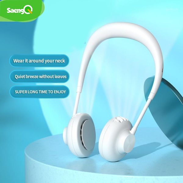 

saengq new usb portable fan neck fan ventilator rechargeable battery mini fans handheld air cooler conditioner for room1