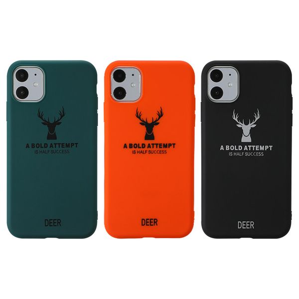 

deer phone case for iphone 11 pro max xs xr xs max 6 7 8 plus frosted tpu soft back cover