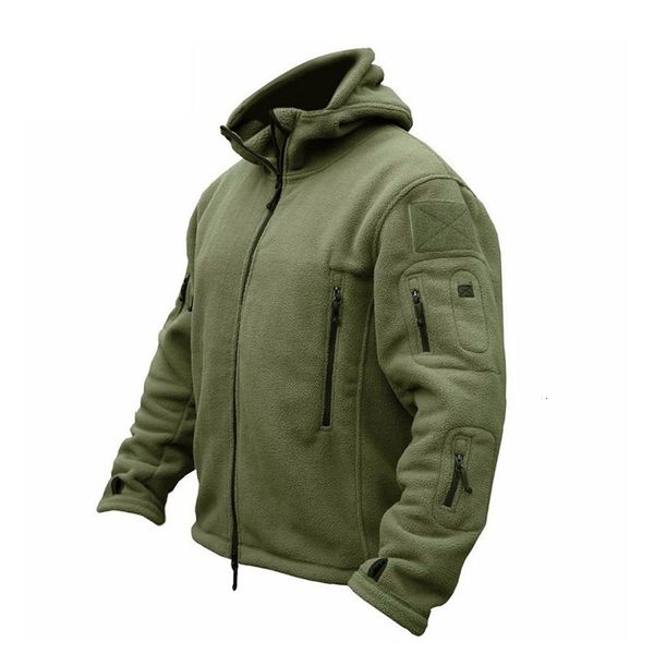 

2021 new fleece tactical overcoat outdoor breathable sport hiking polar jacket solid loose hooded coat men o0xk, Black;brown