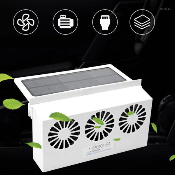 

solar powered car cooler front/rear window radiator exhaust fan auto air vent fan ventilation radiator cooling system 2 colors1