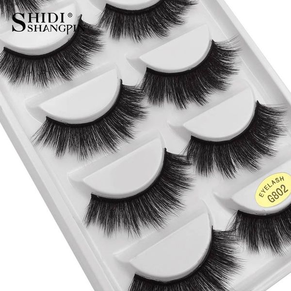 

5pairs/box 100% thick 3d mink lashes handmade false eyelashes natural mink eyelashes for makeups mink cilios lashes maquillaje wmtpfg