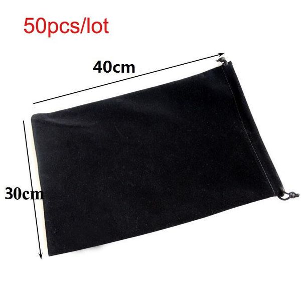 

50pcs/lot 30x40cm big size red black drawstring velvet bags for wedding evening party gift packaging bag pouches print logo, Pink;blue