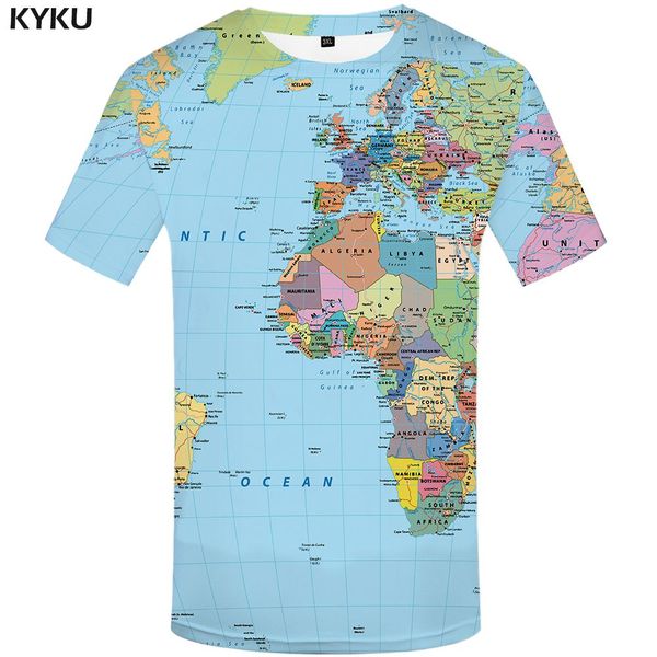 

world map men vintage 3d sailboat homme geometric print new rock man 3d print shirts horror funny hippie men clothing