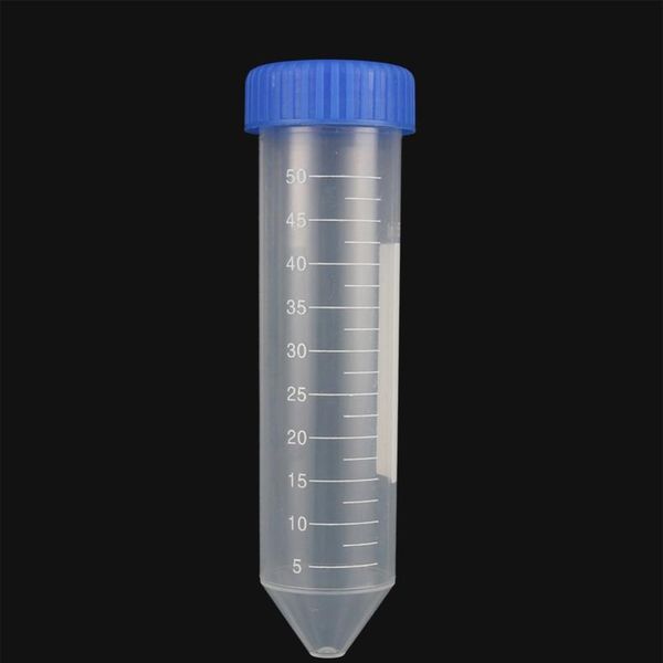 

10 pcs 50ml screw cap cone bottom centrifuge tube with scale sample vial container laboratory qylkgs