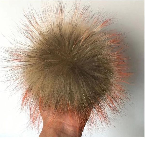 

diy 14cm 15cm real fur pompoms fox raccoon mink fur pom pom hat cap fur pompons ball for hats ba jlliij