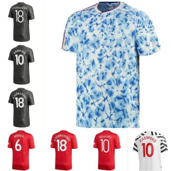 

fan/player version united 2020 2021 bruno fernandes cavani van de beek united soccer jersey rashford kids jerseys man football shirt, Black;yellow