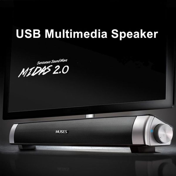 

soundbar multimedia audio hifi stereo wired speaker system 6w usb sound bar for computer pc lapdesksmart phone