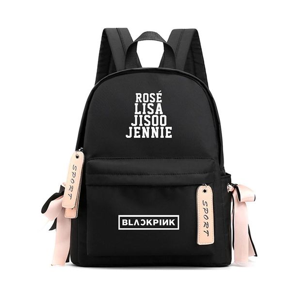 

korean blackpink girls backpacks for teenage cute bow fashionable women back pack school oxford lightweight backbag teen bbyajg alice_bag