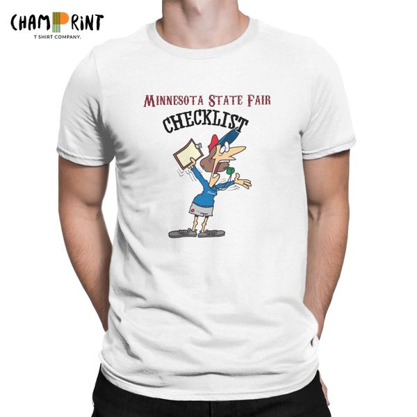 

спорт minnesota state fair gift t-shirt men смешной чистого хлопка tee shirt круглым воротом с коротким рукавом футболка printed одежда