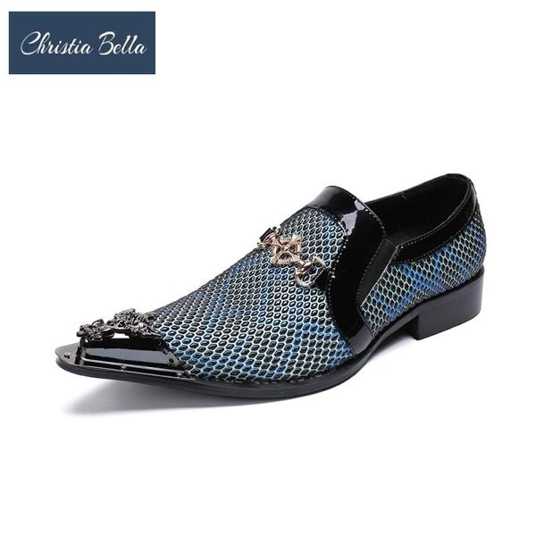 

christia bella large size formal party man shoes mental pointed toe men office shoes designed by italian designer business, Black