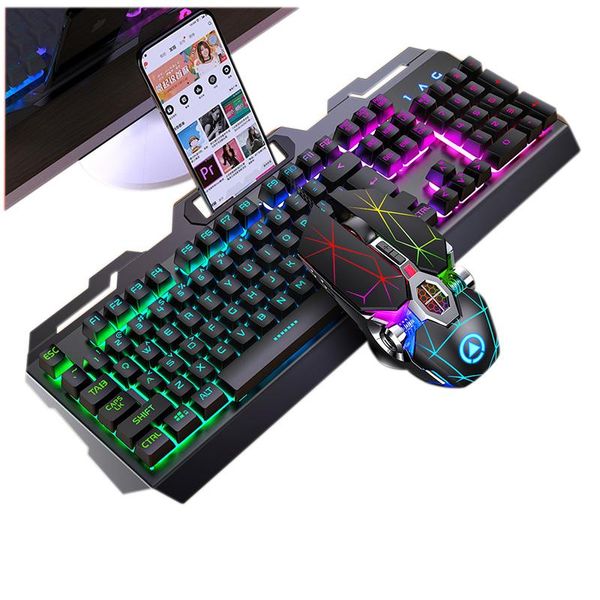 

keyboard mouse combos game ergonomic gaming 104 keys optical set with 3200dpi rgb wired combo