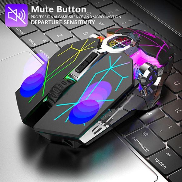 

x13 wireless charging game mouse mute luminous mechanical mouse mice for gaming lovers accessories