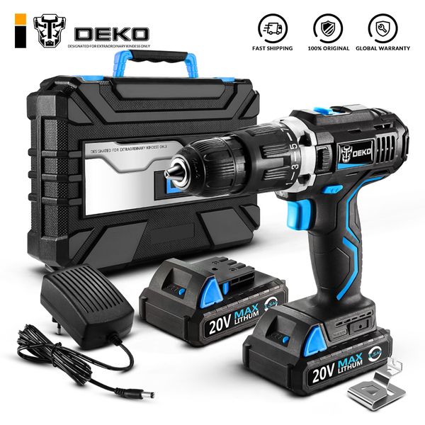 

deko gcd20du3 20v max household diy woodworking lithium-ion battery cordless drill driver power tools electric drill power drill c1220