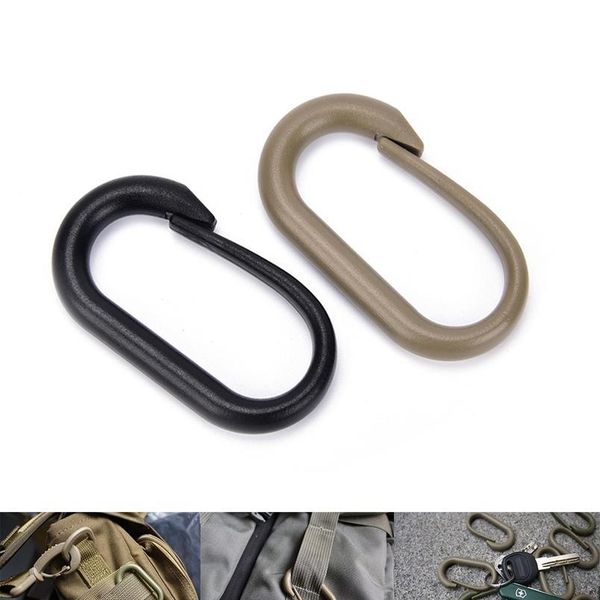 

u-ring nylon outdoor molle webbing backpack locking carabiner buckle keychain ring for tactic qylufy