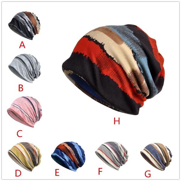 

beanie/skull caps women india muslim stretch turban cap hat stripe print hair loss head scarf wrap printed chemotherapy elastic stretchy bea, Blue;gray