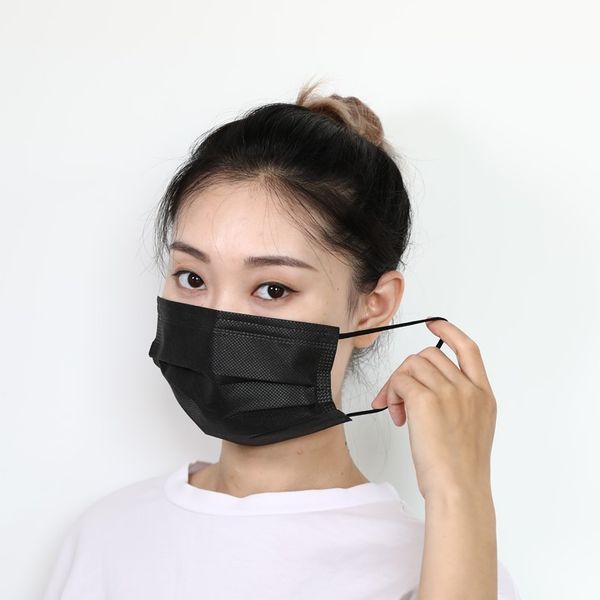 

mask non-woven 4 protective mask face dust anti mouth black layers masks pm2.5 cover safety dust face disposable masks facial tdaxe ndp mong