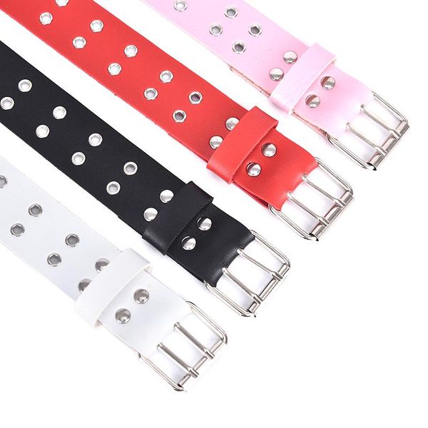 

punk pu leather wide belt collar choker necklace gothic jewelry necklace 4 colors, Silver