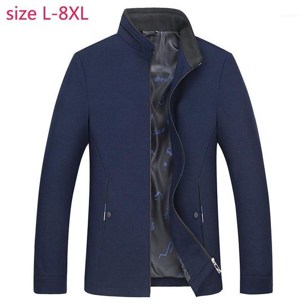 

2020 new spring autumn super large standing collar jacket casual loose fashion plus size lxl2xl3xl4xl5xl6xl7xl8xl1, Black;brown