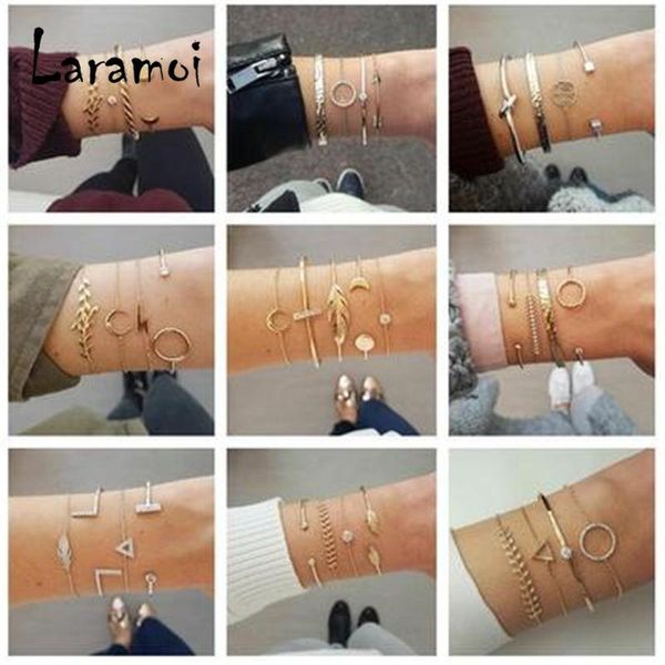 

браслет богемной жизни дерева браслет для женщин луны открытие браслет флэш-link chain laramoi женщин для девушки ювелирных изделий, Black