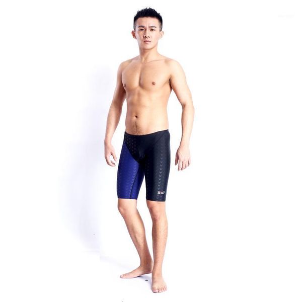 

summer new swimming shorts men professional racing swim wear and children sharkskin quick drying spell color boxer shorts1
