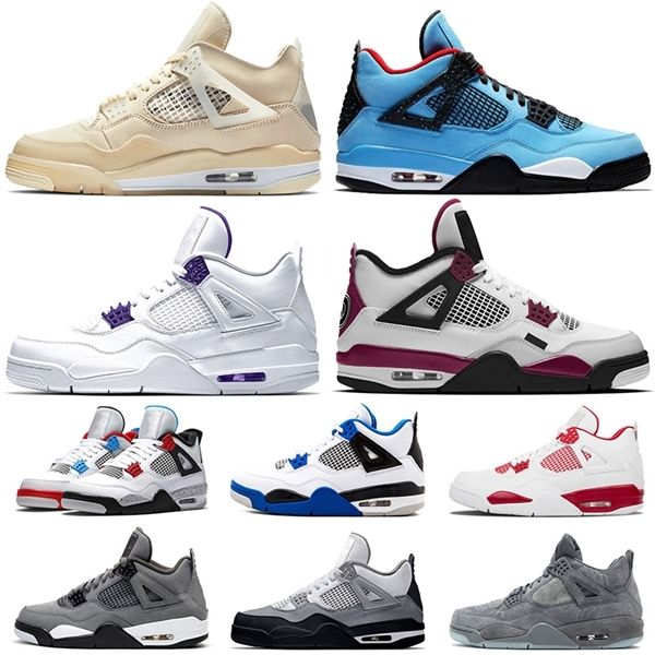 

new sail 4 psgs 4s travis scotts jumpman alternate retro womens mens basketball shoes rush violet what the cool grey sneakers big size 13