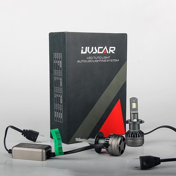 

car headlights uvscar d8ex 2pcs led h7 h11 h8 9006 4 h1 h3 3 auto headlight 60w 9600lm high low beam bulb 6000k1