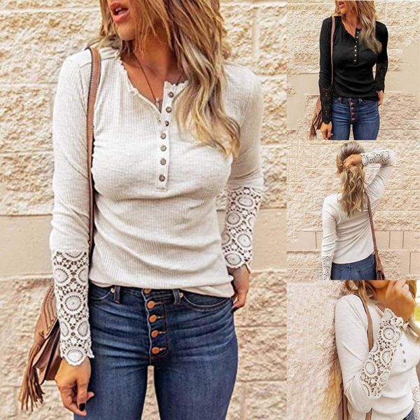 

women long sleeve soild shirt office v-neck tunic front button blouses 2020 fashion casual blouse blusa para mujer feminina, White