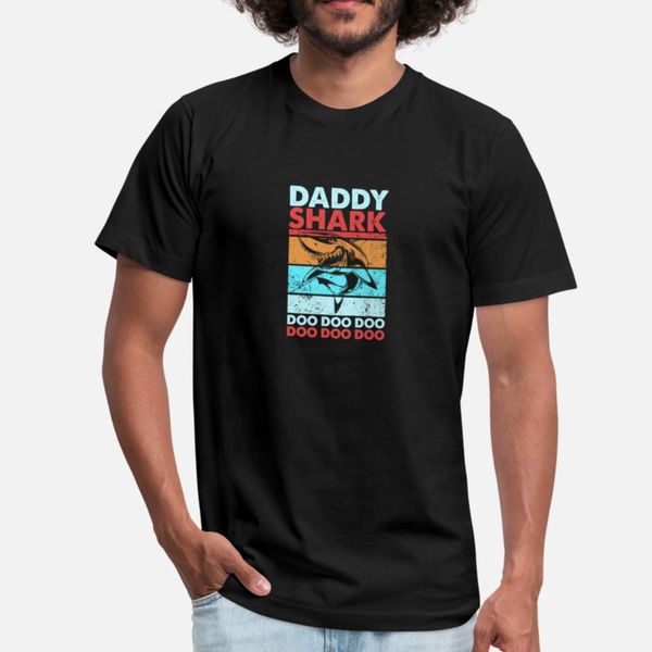 

daddy shark vintage gift graphic designers t shirt diy print o-neck tracksuit hoodie sweatshirt