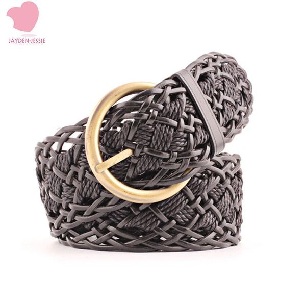 

2020 new handmade ladies belt bran paper braided belt for women natural fashion decoration wide wholesale, Black;brown