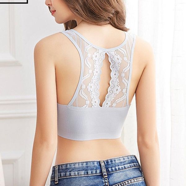 

women lace back bralette crop tank bra bustier padded seamless bra cropped, Red;black