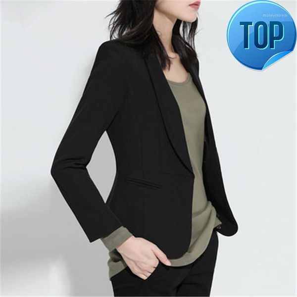 

autumn black spring formal blazer feminino small suit female jacket long sleeved women blazers and jackets cj0261, White;black