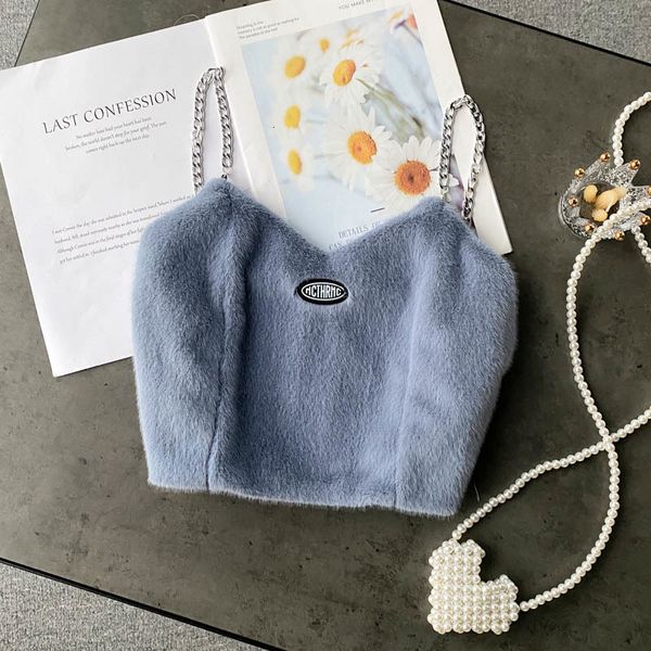 

2021 new singiny design upper feminine tank handle soft v-sleeveless slim crop summer off shoulder y2k sweater v3os, White