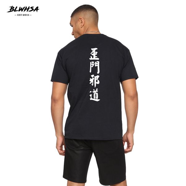 

blwhsa chinese print fashion casual summer short sleeve funny meaning dishonest practices tees for hooded sweatshirt hoodie men t shirt